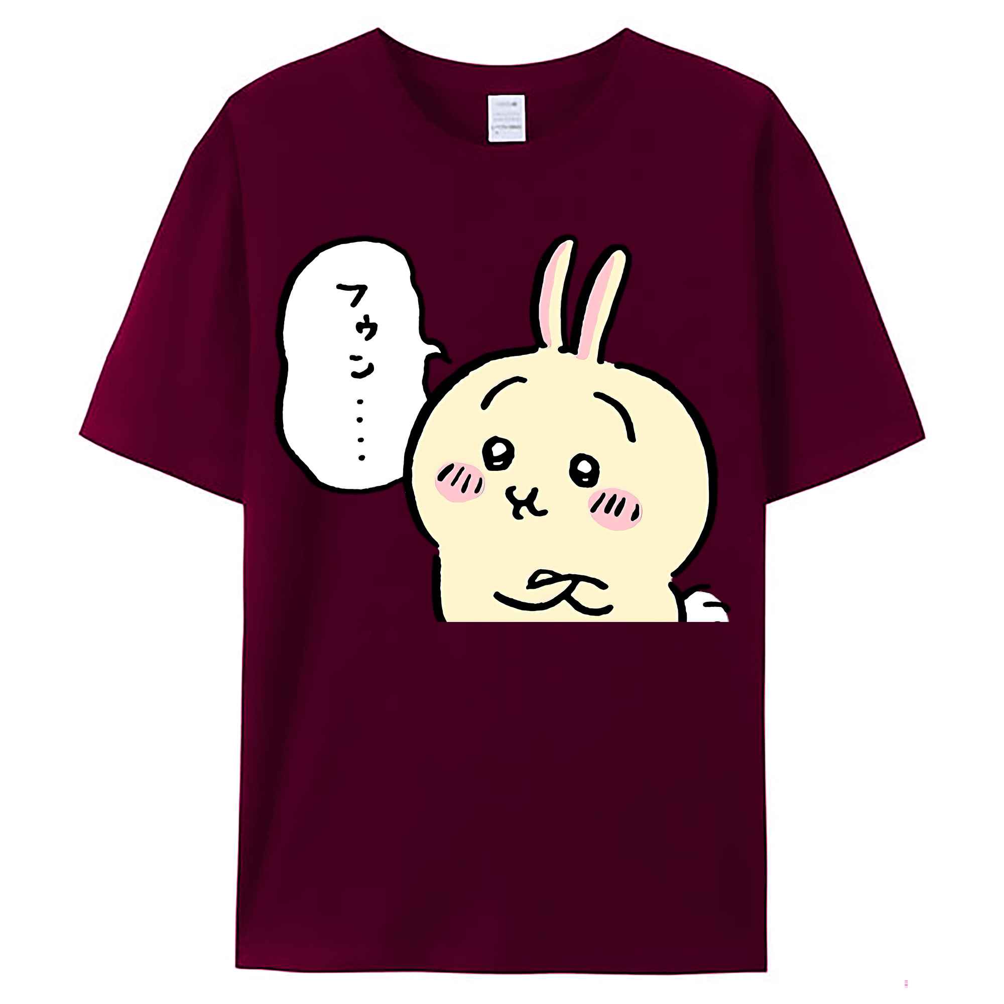 （画像用） ちいかわ うさぎ Chii-kawa usagi レディースカジュアルプリントTシャツ（綿100％）